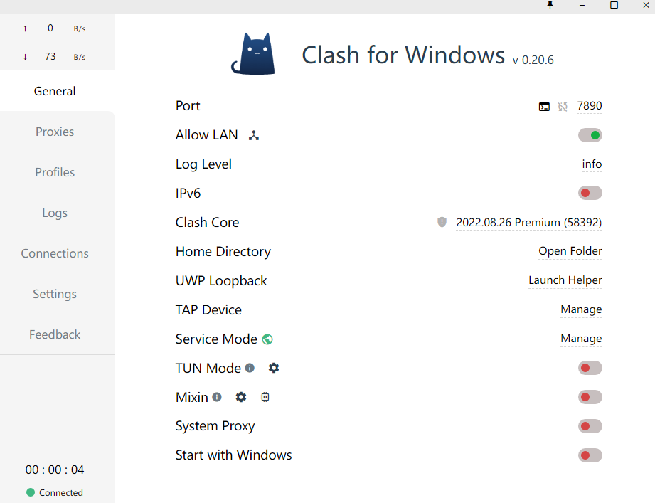 启动Clash for Windows 启动Clash for Windows